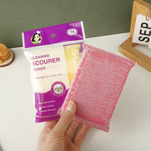 2 unidades/tarjeta Esponjas de limpieza de doble cara multicolor, resistentes a arañazos, de larga duración y fuerte poder de limpieza - Product Image 4