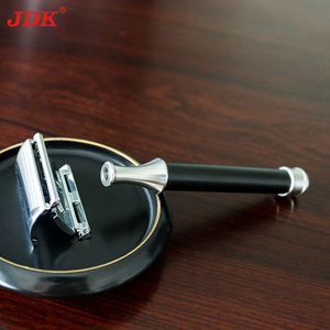 JDK-afeitadora con mango de palisandro para hombre, maquinilla de afeitar con cabezal de Metal, de seguridad, herramientas de afeitado de barba, Color negro - Product Image 4