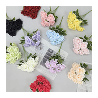Qyy Fabriek Direct 9 Heads Fruit Rose Hoge Kwaliteit Zijde Simulatie Kunstbloem Voor Bruiloft Evenement Decoratie