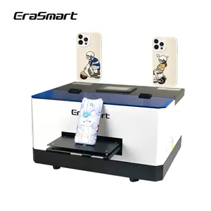 Erasmart L800 मिनी आकार फ्लैटबेड एलईडी फोन केस प्रिंटिंग के लिए डिजिटल प्रिंटर ए 5 यूव प्रिंटर