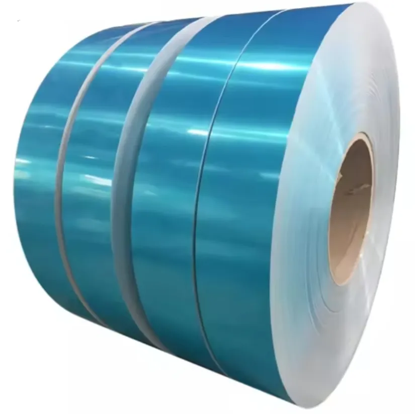 Bobina de aluminio de alta calidad 8011H24 0,15mm de espesor Papel de aluminio hidrofílico azul para Fin Stock Cool System