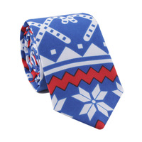 Aksesoris Natal Pria Grosir Seri Pola Pohon Natal, Kepingan Salju, dan Manusia Salju dari Benang Polyester, Dicelup, untuk Hadiah Liburan