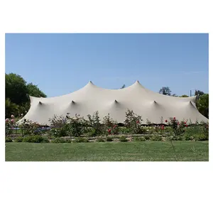 米色弹力婚礼派对帐篷，自由帐篷，150人嘉年华帐篷出租