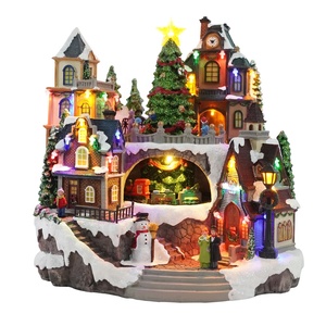 Decoración Navideña de Resina Musical <span class=keywords><strong>con</strong></span> Luces LED, Diseño Nuevo, Hecho a Medida al por Mayor, <span class=keywords><strong>con</strong></span> <span class=keywords><strong>Movimiento</strong></span> - Product Image 1