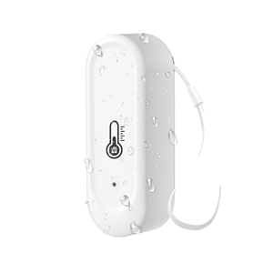 Tuya WiFi <span class=keywords><strong>Zigbee</strong></span> חיישן לחות טמפרטורה עמיד למים מדחום IP65 שחור ABS Smart Life Home התקנה קלה גוגל - Product Image 1