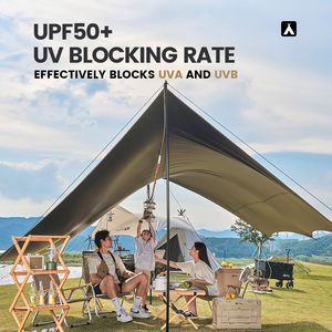 Mobi Garden JT520 Épaississement Noir Enduit Polyester Camping Bâche Protection UV Grand Parasol Abri pour Extérieur Voiture Camping - Product Image 4