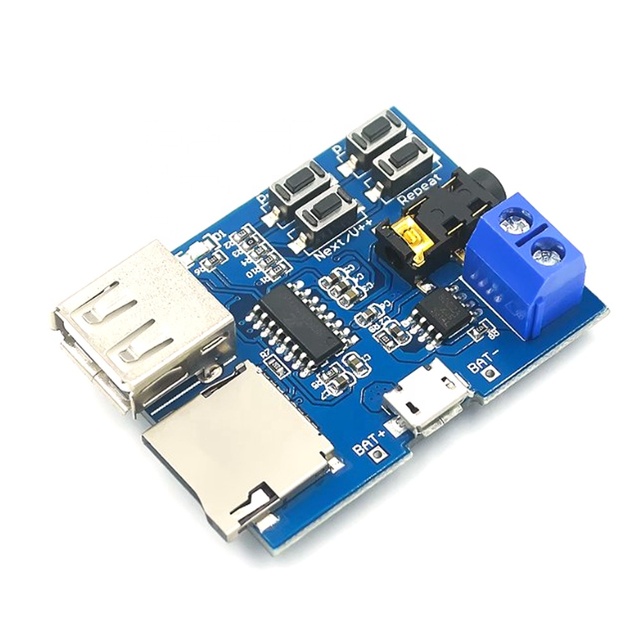 MP3 Nondestructive Decoder Board Built-in Amplifier MP3 Module MP3 Decoder Board TF Card U Disk Decoding Player