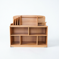 Meuble de rangement en bois de hêtre pour maternelle, bibliothèque préscolaire, ensemble de mobilier pour garderie, fournisseur pour centre d'activités artistiques et créatives pour enfants
