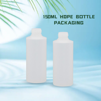 Bouteille en plastique HDPE ronde blanche de haute qualité personnalisée de 150 ml, bouteille de shampooing de 5 oz avec bouchon et pulvérisateur pour huiles essentielles