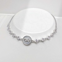 Bracelet personnalisé en argent sterling 925 avec breloques coquillage, cœur et lune, pour fête, luxe, amitié, avec pierres précieuses naturelles
