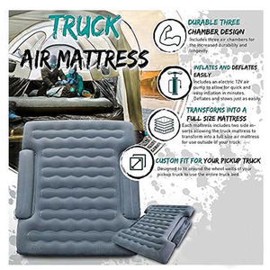 Camioneta inflable de PVC para acampar, cama de camión, colchón de aire con almohada inflable plegable, camión corto grueso para uso en el dormitorio del hogar - Product Image 4