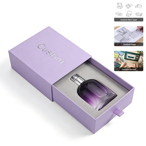 Vente directe d'usine, coffret cadeau personnalisé pour <span class=keywords><strong>parfum</strong></span>, boîte de conditionnement en carton rigide avec tiroir et ruban - Product Image 1