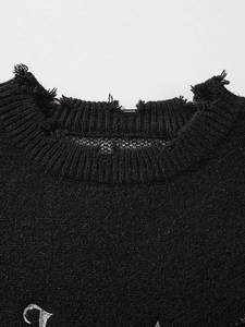 Pull en coton unisexe surdimensionné à capuche et col rond, imperméable, écologique, motif jacquard, personnalisable avec logo, idéal pour l'hiver (Dropshipping) - Product Image 5