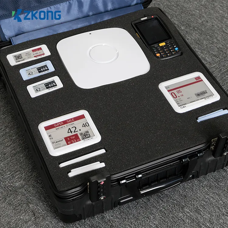 Zkong — Kit de démonstration ESL, pour étiquettes à encre électronique, 2.4GHz, 3 couleurs, système Cloud, étiquette de prix