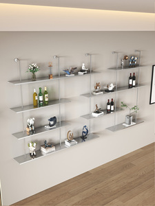 Modern Minimalist Wall-mounted Aluminum <b>Display</b> Cabinet Detachable Italian-style Wine Rack-Customizable 15kg Fujian China - Product Image 1