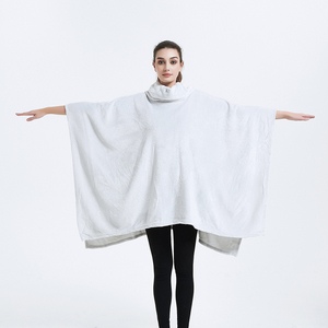 Vente directe d'usine pull Wrap <span class=keywords><strong>polaire</strong></span> portable couverture Poncho jeter en peluche femmes pull tricot Poncho - Product Image 5