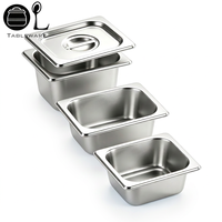 Plateau de stockage alimentaire pour hôtels et traiteurs Oulu OL-O711, en acier inoxydable SUS201, bac GN 1/1 1/2 1/3 1/4 1/6 1/9, profondeur 6,5/10/15/20 cm, argent