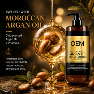 Champú de Aceite de Argán de Marca Blanca 500ml, Fórmula Hidratante, Limpiadora Profunda y Restauradora para Cabello Seco y Dañado, Venta al Por Mayor de Fábrica - Product Image 3