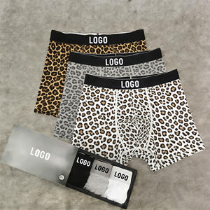 कारखाने कस्टम लोगो पुरुषों के अंडरवियर डिजिटल प्रिंटिंग क्लासिक आरामदायक कपास पुरुषों के तेंदुए प्रिंट शॉर्ट्स बॉक्सर - Product Image 1