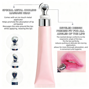 Olio <span class=keywords><strong>Volumizzante</strong></span> per Labbra Vegano alla Frutta di Alta Qualità, Gloss <span class=keywords><strong>Volumizzante</strong></span> con Peptidi, Balsamo Labbra con Etichetta Privata - Product Image 4