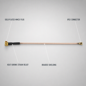 Cavo RF MMCX ad angolo retto <span class=keywords><strong>U</strong></span>.<span class=keywords><strong>F</strong></span>.L. personalizzato su misura, cavo pigtail RG178MHF1, cavo coassiale a bassa perdita OEM ODM in rame - Product Image 2