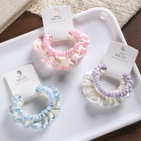MUJU Lot de 2 élastiques à cheveux en dentelle douce, accessoire de mode unisexe pour la Fête de l'Indépendance, présentation en supermarché