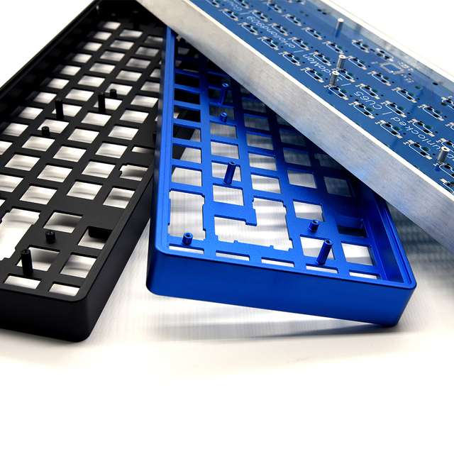 CNC Mechanical Keyboard 40% 75% 65% Gh60 Gk61 Gk64 108/104/87keys Case and Weight Plate Cnc Machining Custom Aluminum