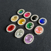 Accessoires pour cheveux DIY, embellissement rond en cristal à dos plat, décoration artisanale en strass à coller