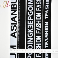 Hualiu Venta de fábrica Negro Blanco Nylon Jacquard Web Cinta elástica Ropa interior Cintura Letra logo Diseño Correas elásticas