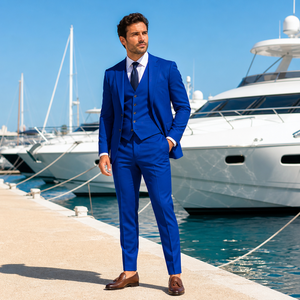 Completo di Alta Gamma a 5 Pezzi per Uomo, Vestibilità Slim, Ideale per <span class=keywords><strong>l</strong></span>'Ospite d'<span class=keywords><strong>Onore</strong></span> - Product Image 3