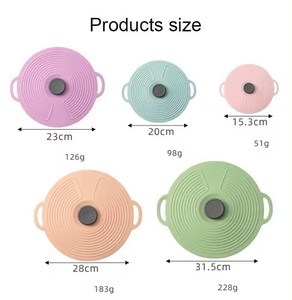 Groothandel Meerkleurige Siliconen Vershoudhoes Anti Overloopafdichting Siliconen Potdeksel Servies Siliconen Potdeksel - Product Image 6