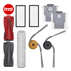 ชุดอุปกรณ์เสริมสำหรับหุ่นยนต์ดูดฝุ่น Roborock Qrevo Curv 2 Flow ประกอบด้วยแปรงหลัก แปรงข้าง แปรงขอบ แผ่นกร<span class=keywords><strong>อง</strong></span> HEPA ถุงเก็บฝุ่น ลูกกลิ้งถูพื้น อะไหล่แบบใช้ซ้ำได้ - Product Image 1