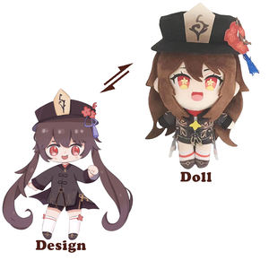 Bambole Personalizzate Keli Hutao, Giocattoli Imbottiti da Fumetti, Figure Peluche in Piedi e Sedute, Kawaii Genshin Impact <span class=keywords><strong>Anime</strong></span> - Product Image 4