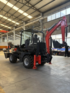 Nuevo <span class=keywords><strong>mini</strong></span> tractor excavadora trasera compacto remolcable con cargador y accesorio <span class=keywords><strong>de</strong></span> cabina <span class=keywords><strong>retroexcavadora</strong></span> 3 en 1 4x4 para la <span class=keywords><strong>venta</strong></span> en China - Product Image 2