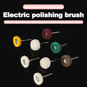 Ruizelin <span class=keywords><strong>Brosse</strong></span> de polissage en laine et coton avec tige de 2,35 mm pour bijoux, jade, finition miroir et cirage - Product Image 4