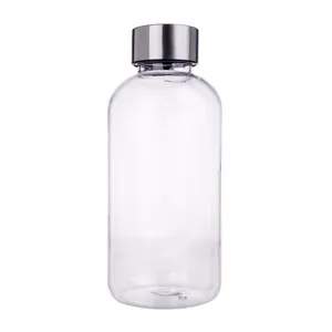 סיטונאי Bpa משלוח פלסטיק 500Ml בקבוק לוגו בקבוקי מים ספורט עם זמן סימונים