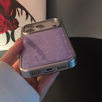 Coque arrière INS style pois frais avec nœud pour iPhone 18 13 Pro Max, étui de téléphone électroplaqué à bord argenté pour iPhone 17 Air