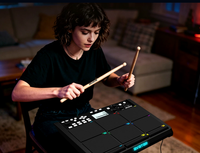 Avatar PD708 Electronic Drum Pad Sampling Percussion Pad 6 Pads 3 Touch Strips Portable MIDI Drum Controller Built in Sound Loop