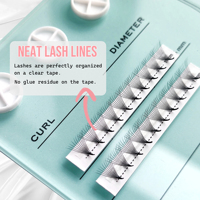 Extensions de cils pré-faites en éventail volumineux à base pointue, éventails volumineux larges XXL, boîte faite à la main