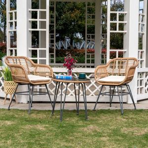 Muebles clásicos impermeables para exteriores, silla de jardín para comedor, marco de aluminio, mimbre de ratán, Patio, restaurante, Moderno - Product Image 3