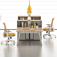 Bureau de travail en chêne pour espace ouvert, sur mesure, avec armoire de rangement, vente en gros