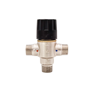 Válvula de Control Termostática de Latón de Alta Calidad de 1/2" DN15, Válvula Mezcladora Termostática de Agua OEM - Product Image 1