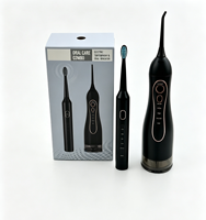 Perangkat Perawatan Mulut Combo Sikat Gigi Elektrik Sonic & Irigator Oral Portabel Water Flosser Pembersih Gigi Isi Ulang untuk Dewasa