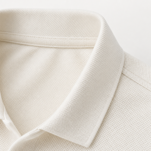 Polo à manches courtes blanc pour homme, en coton tricoté, couleur unie, style décontracté chic, respirant, col classique - Product Image 6
