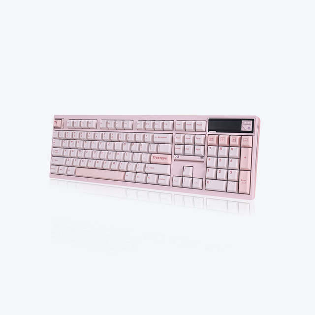 DP 104 Wireless Magnetic Switch Custom Mechanical Keyboard ---Cat Paws Pink & Rye Linear Switches