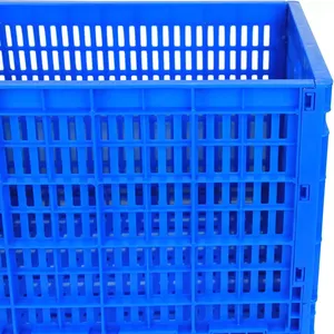 Cassa di plastica all'ingrosso cassa Mobile pieghevole impilabile cassa di frutta e verdura impilata - Product Image 6