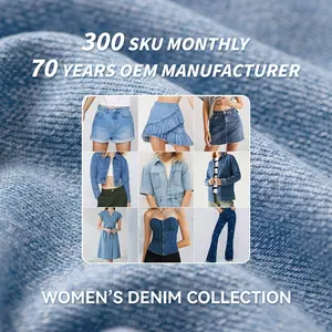 Ws192 Custom Geplooide Jean Rokken Dames Denim Rokken Roze Mini Rokken Voor Dames