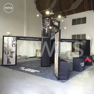 Tawns 20ft X 20ft Island Customized Exhibition Booth With Gun Shelves For Shooting Sports Expo