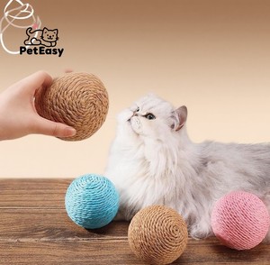 2025 Nueva gran oferta en Stock <span class=keywords><strong>de</strong></span> fábrica, precio bajo, <span class=keywords><strong>venta</strong></span> al por mayor, Bola <span class=keywords><strong>de</strong></span> Sisal Extra grande para gato, perro, autoentretenimiento, aliviar el aburrimiento - Product Image 6