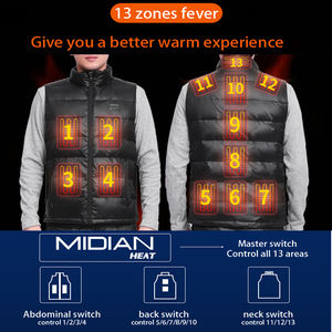 MIDIAN One Stop Functional Clothing DC or USB Output 5V 7.4V 12V <strong>Rechargeable</strong> Battery <strong>Heated</strong> Vest Thermal <strong>Gilet</strong> - Product Image 6
